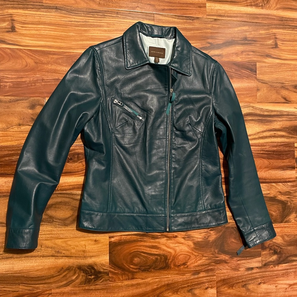 John Carlisle green Leather Jacket